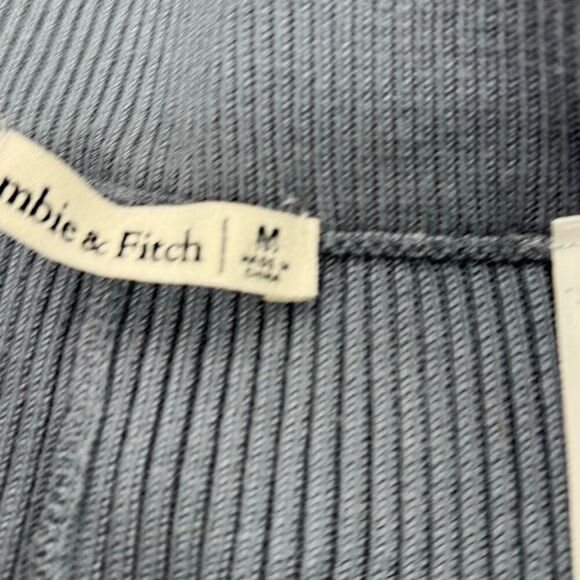 Abercrombie & Fitch Kick Flare Bellbottom Pull-on Ribbed Knit Pants Blue M - Picture 5 of 9